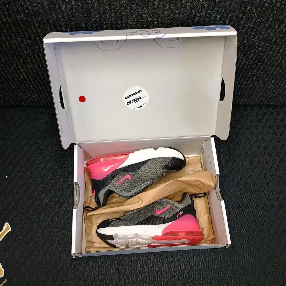 Nike Air Max 270 Smoke gray/pink Sneakers Shoes (Toddler Size 8C) #DD1646-031